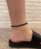 Beaded Anklet - Onyx
