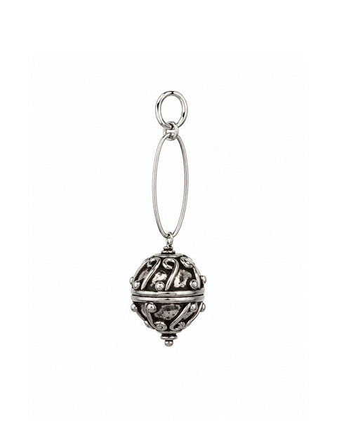 Twisted Orb Charm - Silver