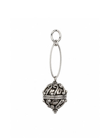 Twisted Orb Charm - Silver