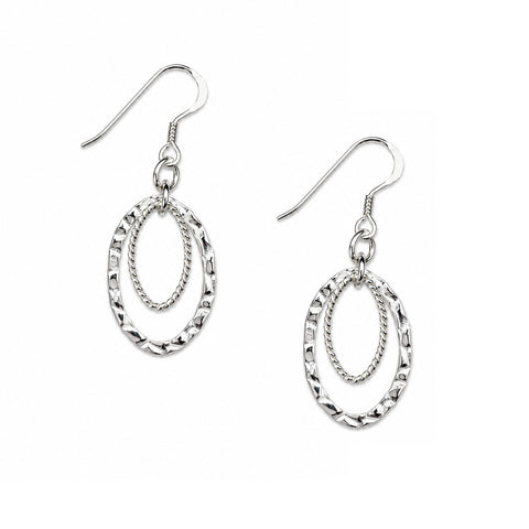 Oval Echo Silver Earring