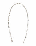 Paperclip Charm Necklace Chain - Silver