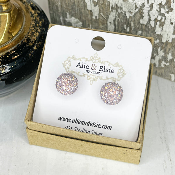 Pink Opal Shimmer Studs