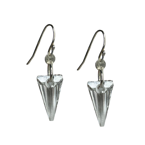 Sequin Point Earrings Silver