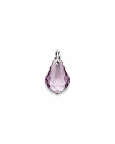 Purple Swarovski Charm - Silver