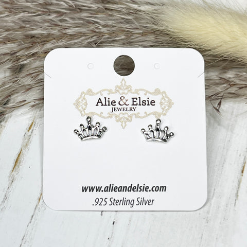 Queen Studs - Silver