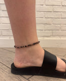 Beaded Anklet - Rhodonite