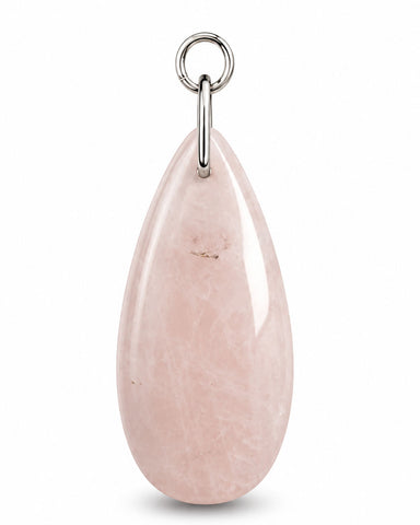 Rose Quartz Charm - Silver