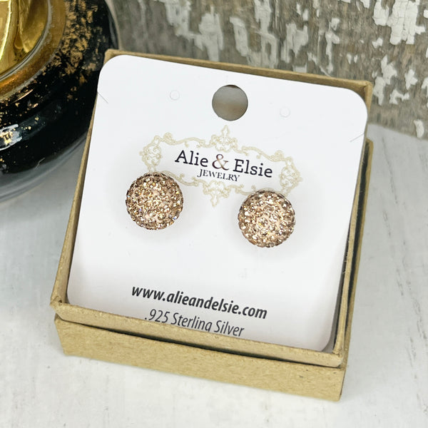 Rose Gold Shimmer Studs