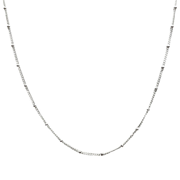 Beaded Necklace - Silver