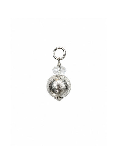 Sparkle Ball Charm - Silver
