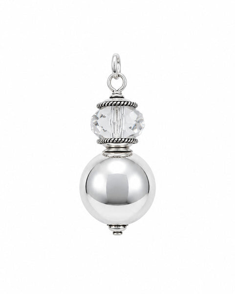 Stunning Crystal Charm - Silver
