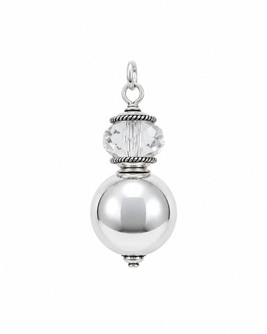 Stunning Crystal Charm - Silver
