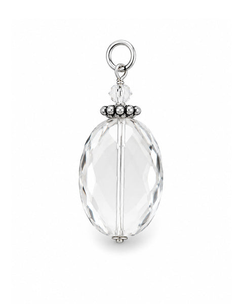 Glamorous Quartz Charm -Silver