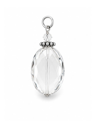 Glamorous Quartz Charm -Silver