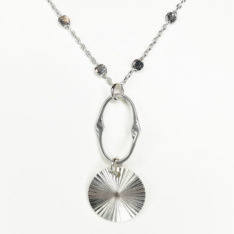 Sun Prism Silver Necklace