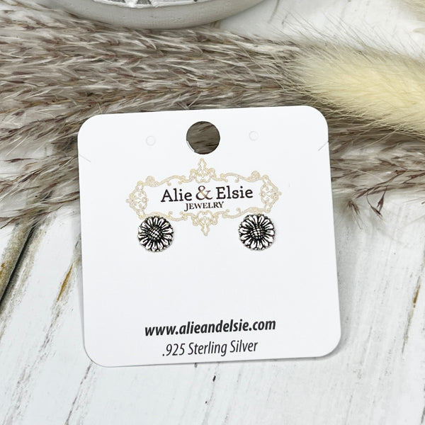 Sunflower Studs - Silver