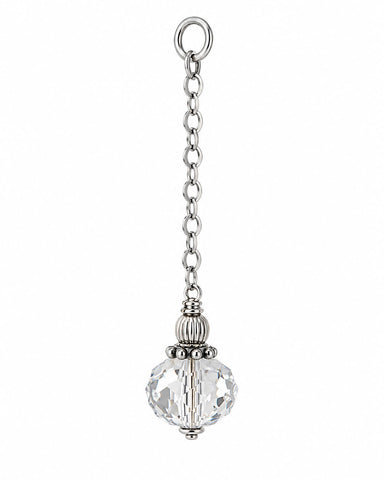 Swarovski Crystal Lariat Charm - Silver