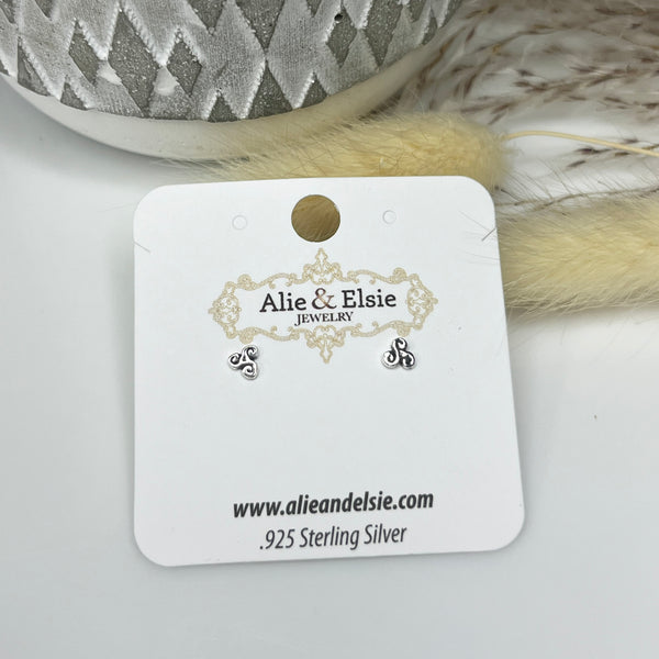 Swirl Studs - Silver