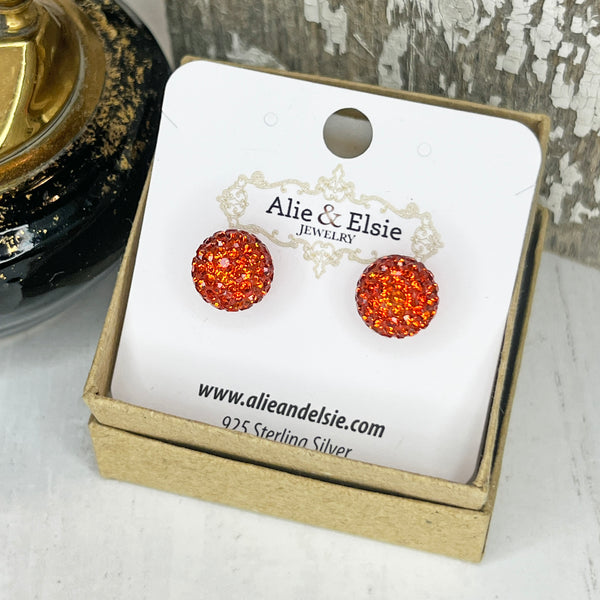 Tangerine Shimmer Studs