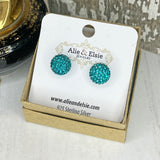 Teal December Shimmer Studs