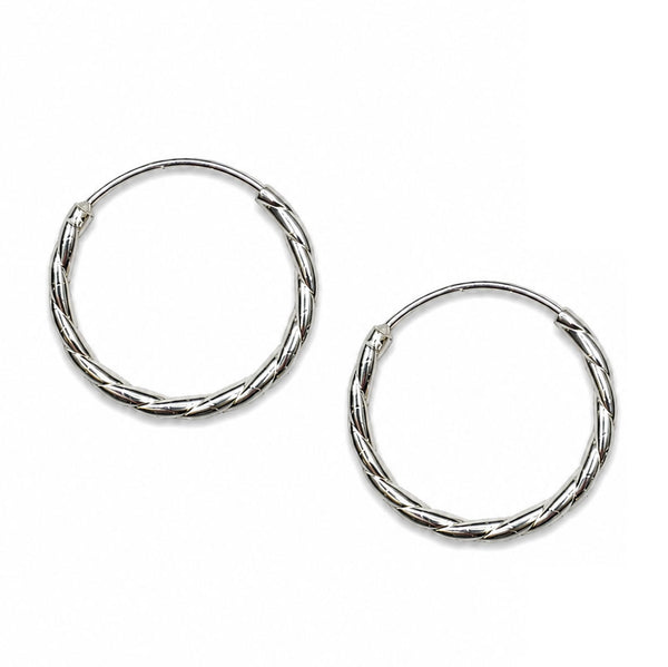 Twisted Hoops Silver