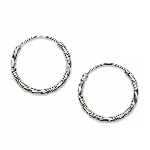 Twisted Hoops Silver