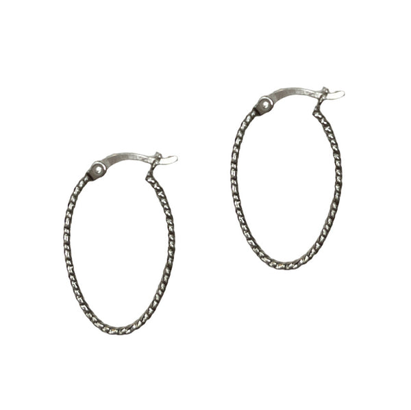 Twisted Hoops Silver