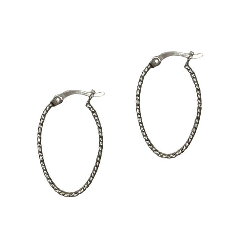 Twisted Hoops Silver