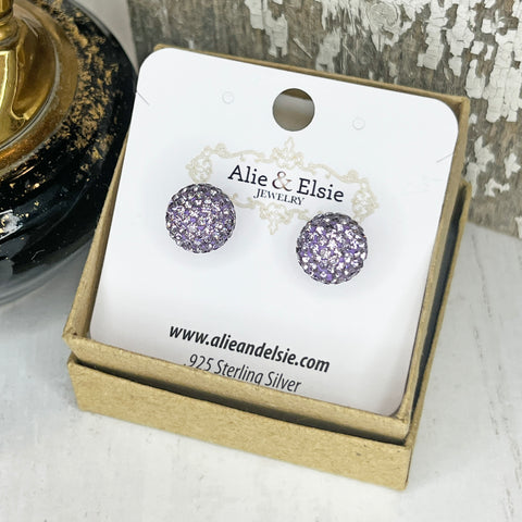 Violet Shimmer Studs