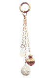 White Opal Shimmer Rose Gold Charm