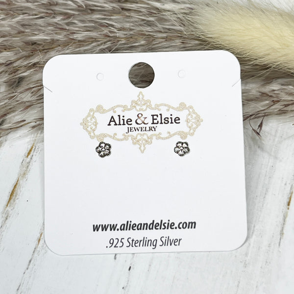 Wild Rose Studs - Silver