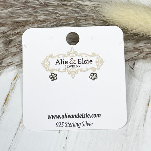 Wild Rose Studs - Silver