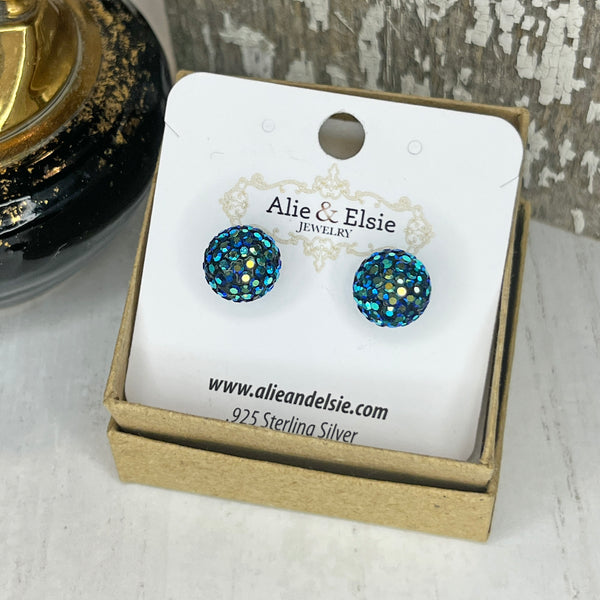 Peacock Shimmer Studs