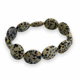Dalmatian Jasper Flat Oval Bracelet 70% Off