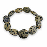 Dalmatian Jasper Flat Oval Bracelet 30% Off