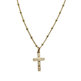 Filigree Cross Necklace - Gold