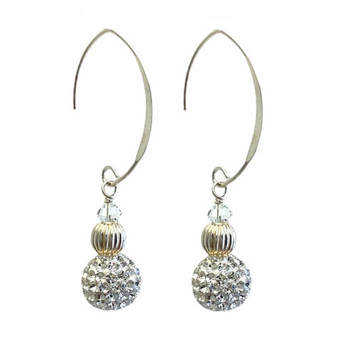 Fluted Shimmer Earrings Silver