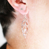 Fringe Feather Earrings