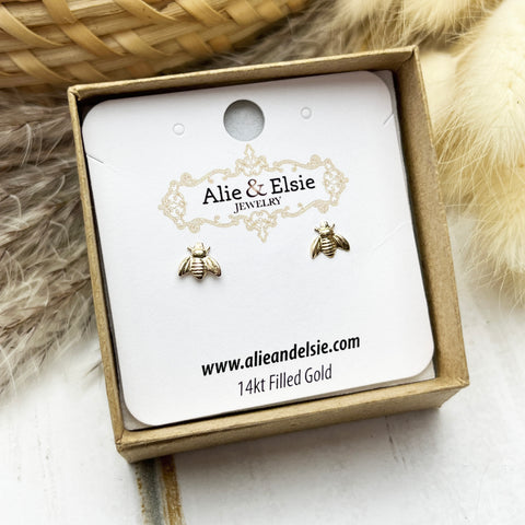 Bee Studs Gold