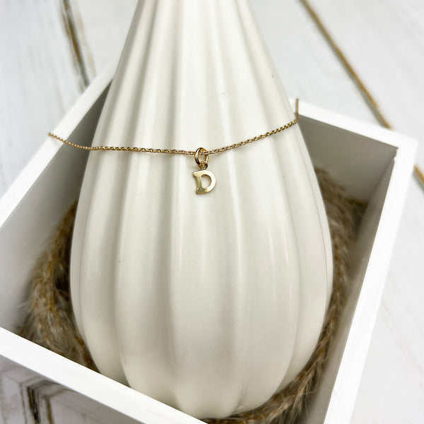 Initial Necklace Gold