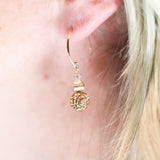 Fluted Shimmer Earrings Gold