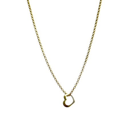 Floating Heart Necklace - Gold