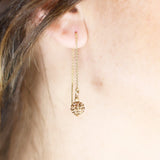 Shimmer Threader Earrings Gold