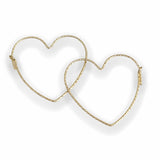 Sparkle Heart Hoops - Gold