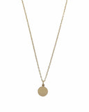 Round Coin Necklace - Gold - Engravable