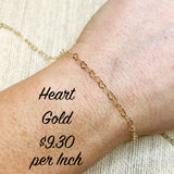 Permanent Jewelry Chain Options - Gold
