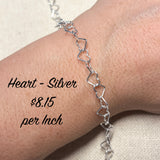 Permanent Jewelry Chain Options - Silver