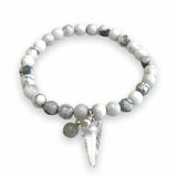 Howlite Silver Bracelet