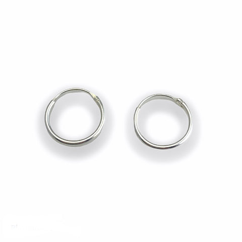 Tiny Hoops Silver