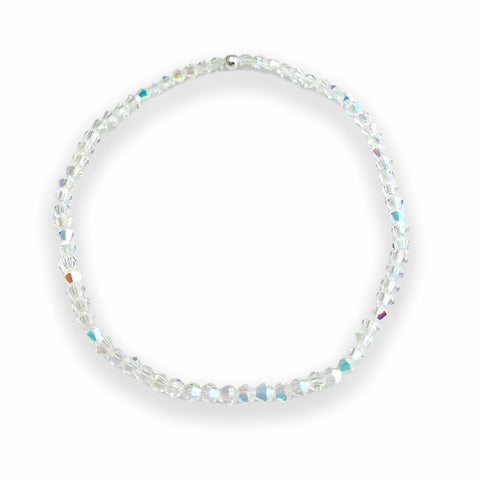 Itty-bitty Silver Swarovski Bracelet